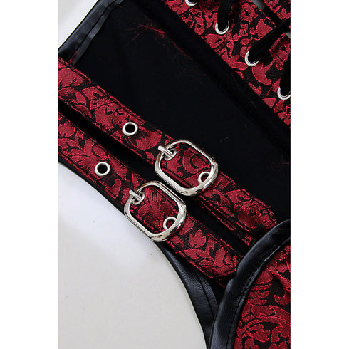 Women Double Buckle Straps Steampunk Corset