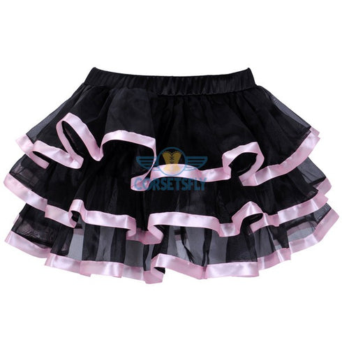 Organza Petticoat Mesh Ruffle Princess Ballet Costume Skirt Tulle Tutu