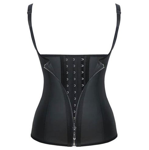 Women Latex Workout Waist Trainer with Straps