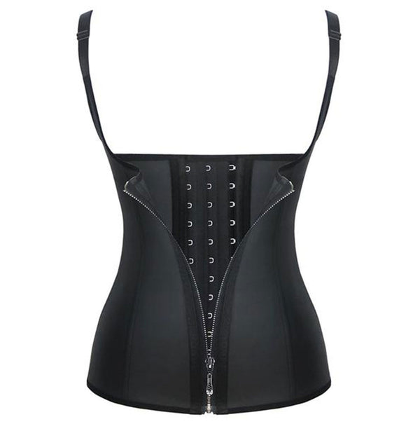 Women Latex Workout Waist Trainer with Straps
