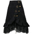 Women's Steampunk Gothic Clothing Vintage Cotton Black Lace Skirts