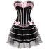 Corset Skirt Set Moulin Rouge Saloon Girl Costume Clubwear