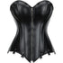 Corsets for Women Plus Size Faux Leather Steampunk Corset Top Zipper Bustier