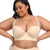 Plus Size Push Up Bras with Back Fat Coverage Seamless T-Shirt Bra 34B to 46D