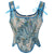 Women Vintage Floral Camisole Flower Embroidery Pattern Overbust Corset