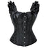 Victorian Classic Decent princess Embroidery Overbust Corset With Pleated Sleeves