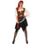 Women Red Headscarf Pirate Costume Carnival Costume