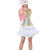 Yellow Jacquard Weave With Ruffle Trim Overbust Corset 8122