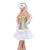Yellow Jacquard Weave With Ruffle Trim Overbust Corset 8122