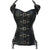 Women's Steampunk Faux Leather Corset With Buckle-Up