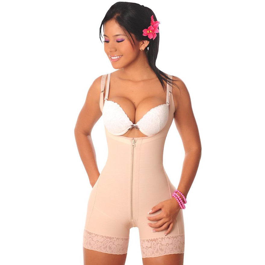 Fajas Colombianas Womens Seamless Thigh Slimmer Open Bust