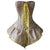 Ladies Yellow Corset Dress Overbust Overlay 9120