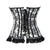 Black White Classic Overbust Side Zipper Closure Corset