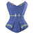 Denim Corsets Bustier Tops with Side Zipper