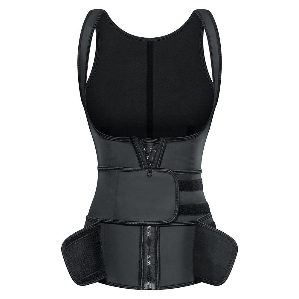 Body Shaper Latex Workout Zipper Waist Trainer Corset Vest – TOPBWH