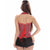 Classic Red Plaid Workout Overbust Lace Up Halter Corset
