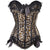 Classic Fashion Trim Pattern Bow Lace Overbust Corset