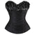 Classic Brocade Overbust Side Zipper Closure Corset