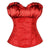 Classic Brocade Overbust Side Zipper Closure Corset