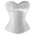 Classic Brocade Overbust Side Zipper Closure Corset