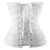 Classic Brocade Overbust Side Zipper Closure Corset