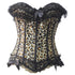 Cosplay Bowknot Hourglass Satin Lace Trim Overbust Corset