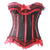 Cosplay Bowknot Hourglass Satin Lace Trim Overbust Corset