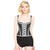 Criss Cross Ribbon Wide Straps Latex Shapewear Corset