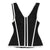 Criss Cross Ribbon Wide Straps Latex Shapewear Corset