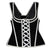 Criss Cross Ribbon Wide Straps Latex Shapewear Corset