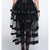 Elegance Organza Layered Tulle Tassels Long Tail Elasticated Waistband Skirt