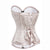 Fashion Sweetheart Zipper Closure Bustier Overbust Brocade Corset