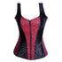 Fashion Women Waist Cincher Overbust Brocade Vest Corset