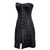 Gothic Retro Leather Black Long Corset Steampunk Dress