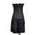 Gothic Retro Leather Black Long Corset Steampunk Dress