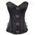 Gothic Strapless Steampunk Steel Boned Brocade Overbust Corset