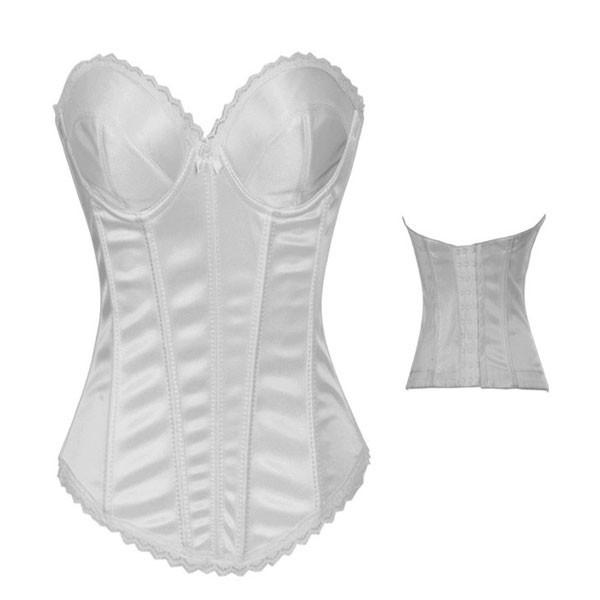 Wholesale Hot Sexy Satin Underwire Cups Bridal Overbust Corset