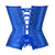 Ladies Blue Overbust Corset Satin Tops