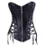 Sexy Hollow Zipper Front Faux Leather Overbust Corset