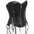 Sexy Hollow Zipper Front Faux Leather Overbust Corset