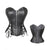 Sexy Hollow Zipper Front Faux Leather Overbust Corset