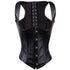 Sexy Leather Steel Boned Cupless Waist Cincher Corset