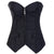 Sexy Pinstripe Denim OL Style Stripe Overbust Corset