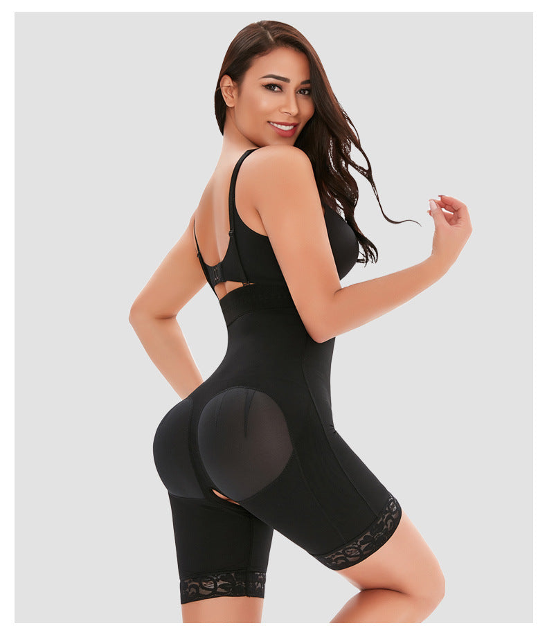 Latex Tummy Control Shapewear Mesh Butt Lifter Bodysuit