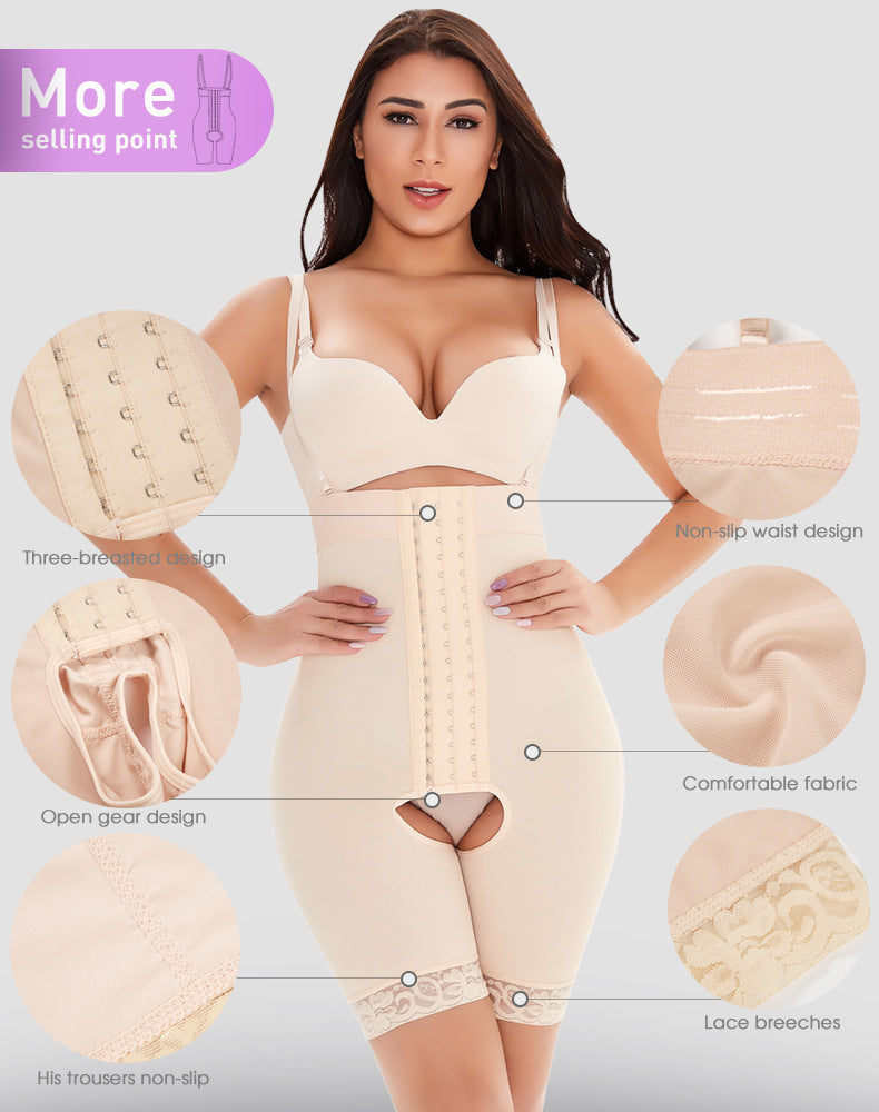 Women Shapewear Faja Butt Lifter And Open Crotch Design