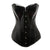 Shiny PVC Leather Steampunk Gothic Black Overbust Corset