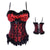 Spaghetti Strap Bowknot Ruffle Lace Polka Dot Corset