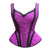 Woman Lace Trim Corset With Shoulder Stripe