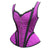 Woman Lace Trim Corset With Shoulder Stripe