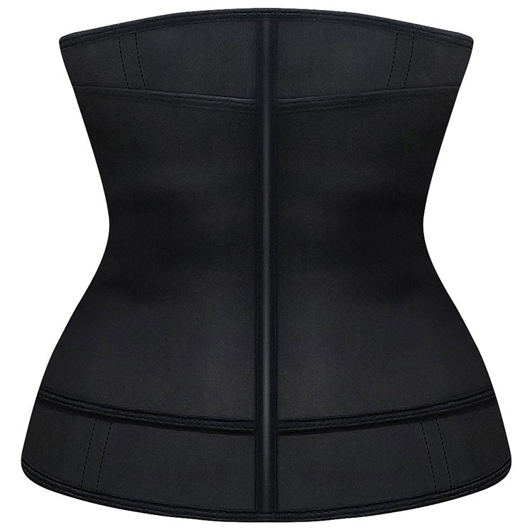 Women 9 Steel Boned Latex Sauna Belt Sweat Waist Trainer Corset – TOPBWH